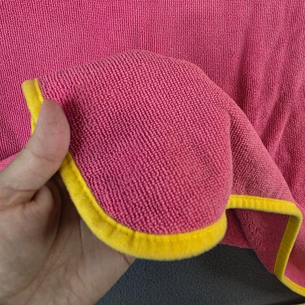Norwex Kids Bath Towel Pink Yellow BacLock Microfiber 27x47 Soft Quick Dry